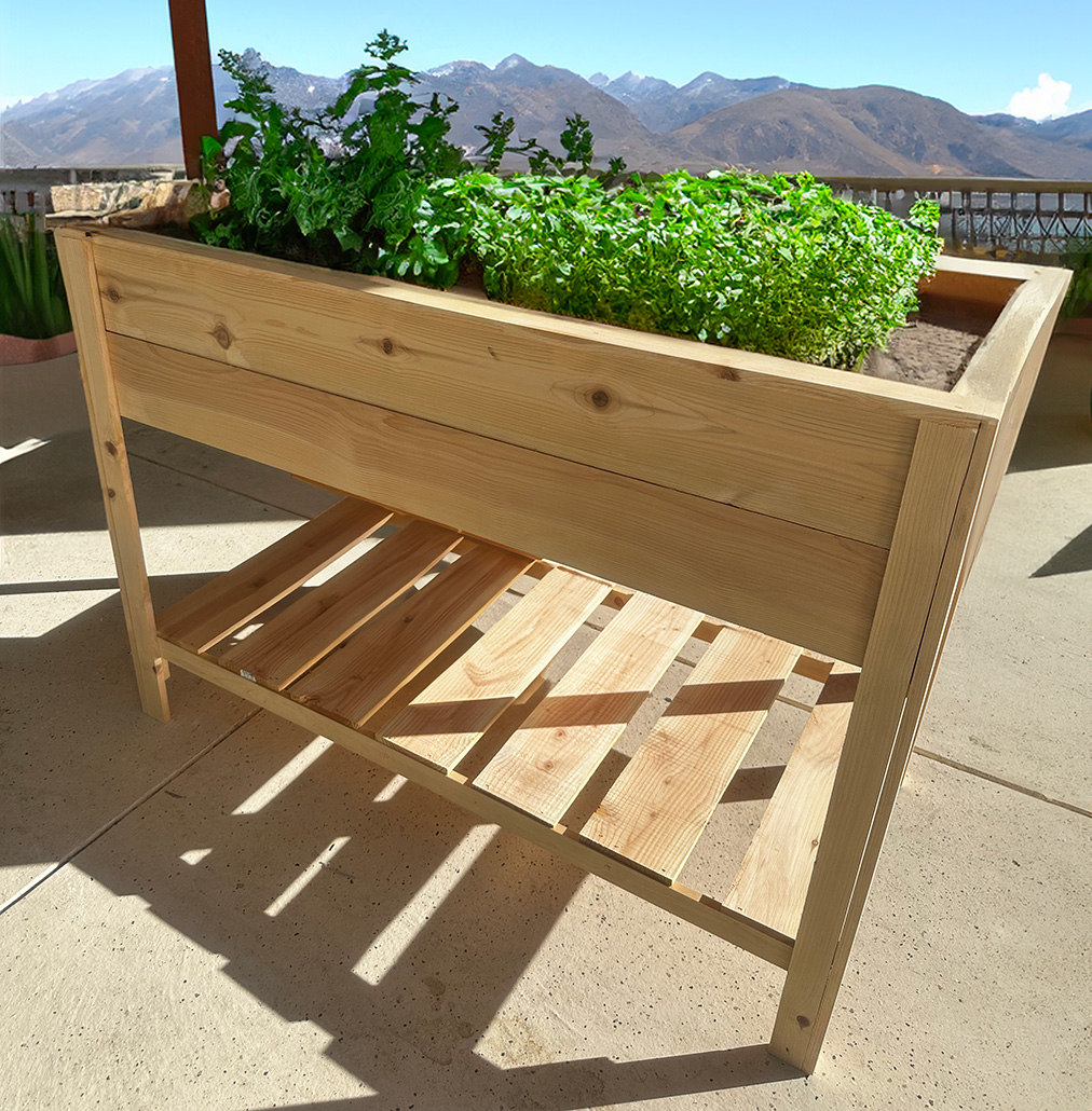 Tall Rectangle Cedar Planter